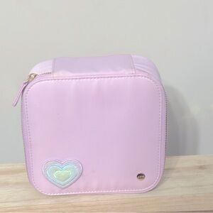 Colorful pink eyeglass or make up case